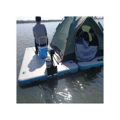 China 0.55mm PVC Tarpaulin BOYI Inflatable Dock Fishing Swim Platform Inflatable Dock Inflatable Fishing Platform for sale