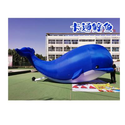 China Promotion BOYI Custom Blue Inflatable Whale Statue Giant Blue Inflatable Whale for sale