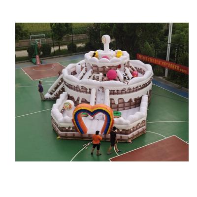 China Promotion BOYI Inflatable Bouncy Slide Amusement City Giant Outdoor Inflatable Playground for sale