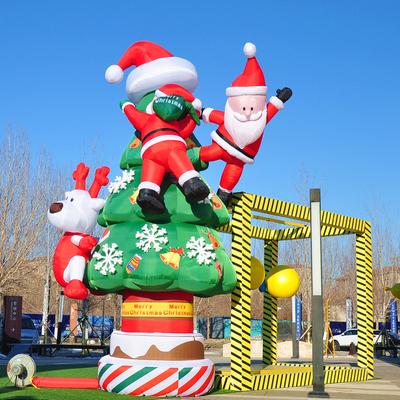 China Events BOYI Outdoor Inflatable Santa Claus, Inflatable Father Christmas, Inflatable Santa on the Tree for sale