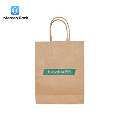 China Het Document van de Drukkraftpapier van Logo Printed Promotional Shopping Bag Flexo Handtassen Te koop