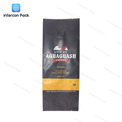 China Coffee Bean Gusset Packaging Bag Heat Sealing Aluminum Foil Packaging Bags for sale