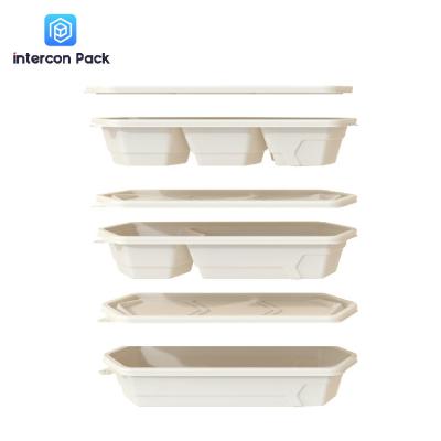 China Bio Degradable Paper Pulp Moulded Trays Packaging For Foods for sale