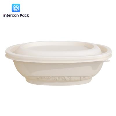 China Bamboo Material Paper Pulp Moulded Trays Disposable Hamburger Bagasse Clamshell Box for sale