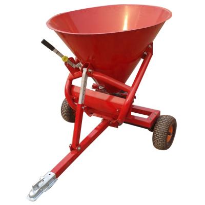 China High Quality Standard Size 600lbs Atv Seed Spreader Towable Salt Fertilizer Spreader for sale