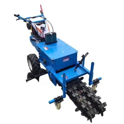 China New type trusses 2022 small hand push diesel engine cable chain trencher walking machine for sale for sale