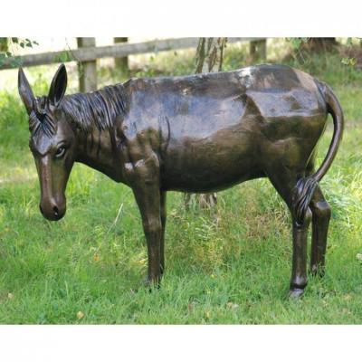 China Europe Garden Decoration Life Size Bronze Sculpture Donkey Statue for sale