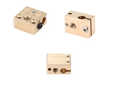 China Home Use 3D Printer Components E3DV6 PT100/CR10/VN Heat Block Brass Heater Block For Hotend 3D Printer J Head for sale