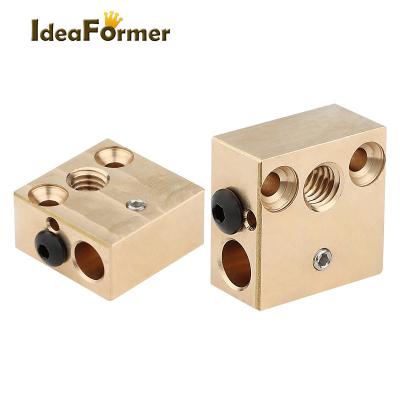 China Machinery Repairs Workshop 3D Printer Components CR10 /Volcano/V6 Heating Brass Block For V6 CR10 Mk7/Mk8/Mk9 V6 Extruder Block Heating Heated Block Sink Mk7/Mk8/Mk9 for sale