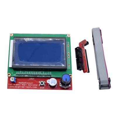 China Smart 3D Printer 12864 Controller Display LCD 3D Printer Controller + Adapter for RAMPS 1.4 Reprap Parts Prusa i3 12864 LCD for sale