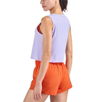 China Breathable Cotton Fabric Wholesale Women Sleeveless Sports Tops Fitness Yoga Wear for sale