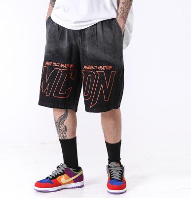 China Parride Washed Gradient Lettering Printed Casual Shorts Sweat Shorts Graphic Shorts Men for sale