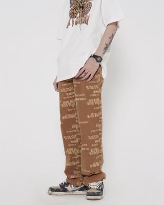 China European and American straight letters retro hip-hop style new high street casual pants men Anti-wrinkle for sale