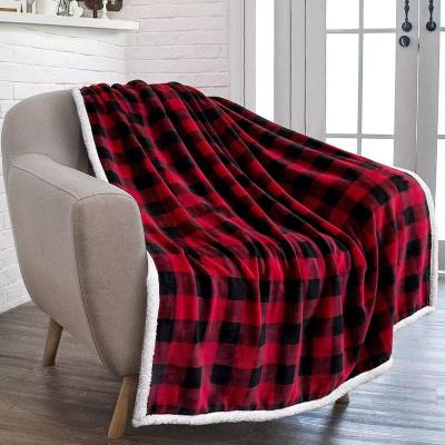 China Hotel Reversible Sherpa Fleece Polyester Blanket Blankets, Soft and Warm Bed Blanket-Fluffs for Home-life and Travel for sale