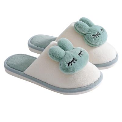 China Fashion trend plush slippers women's cartoon rabbit cotton slippers in autumn and winter for sale