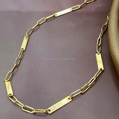 China FASHIONABLE Simple Necklace Genuine 925 Sterling Silver Gold Plating Chain Necklaces 9XL02K for sale