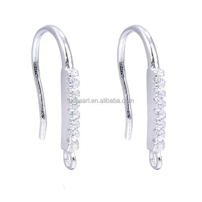 China Sterling Silver SSE315 Fashion Earring Designs For Ladies Zircon 925 Silver Finding Hooks for sale