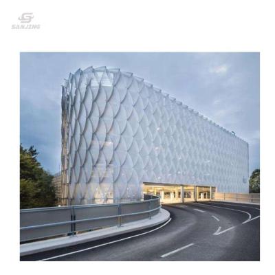 China Building Sanjing Modern Building Unit Facade Curtainminimalist Glass Window Aluminum Wall for sale