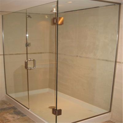 China Modern Cheap Easy Install Modern Bathroom Shower Gym Tempered Glass Screen Glass Bathroom Door for sale