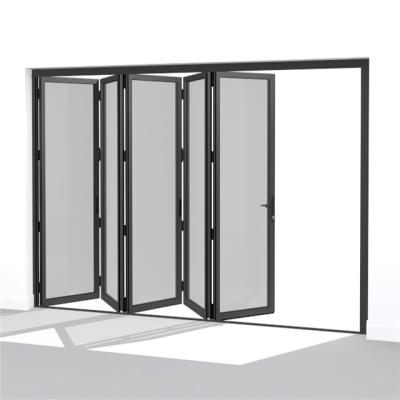 China China Modern Simple Aluminum Alloy Folding Double Glazed Glass Doors Exterior Design for sale