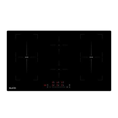 China Large Hotel Commercial 220 Volt 6 Burners Electric Cooker Cooktop Built In Induction Hob for sale