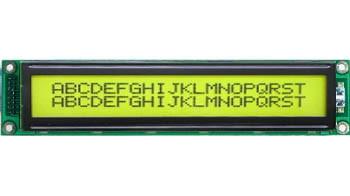 China Grundlegende 20 x 2 Charakter LCD-Anzeige mit gelbgrüner Anzeige 5.0V und Prüfer S6A0069 zu verkaufen