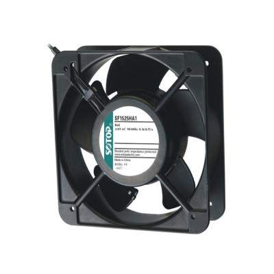 China Factory 6 Inch Metal Frame Blade High Airflow Enclosure Axial Flow Fan 152x152x52mm AC 220V Low Noise OEM Customized for sale