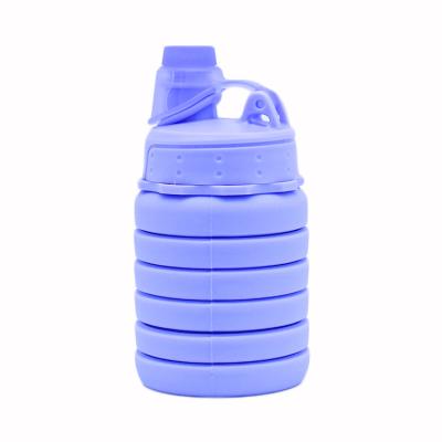 China 500ml Portable Sport Water Bottle Luxury Silicone Travel Collapsible Bottle Sustainable Eco Friendly for sale