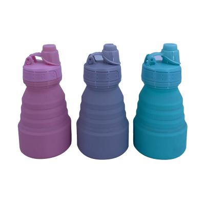 China New Sustainable Creative Eco-Friendly Sports Water Bottle Portable Reusable Silicone Water Bottle for sale