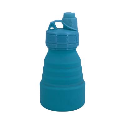 China Viable Collapsible Reusable Collapsible Water Bottle BPA Free Silicone Collapsible Water Bottle For Travel Gym Camping Rise for sale