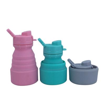 China Sustainable Silicone Drinking Water Wine Cup For Travel BPA Free Silicone Portable Reusable Water Bottle for sale