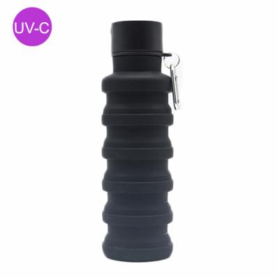 China China Factory OEM Drink Bottle Viable Silicone Self Cleaning Folding Viable UV Smart Water Bottle With UV for sale