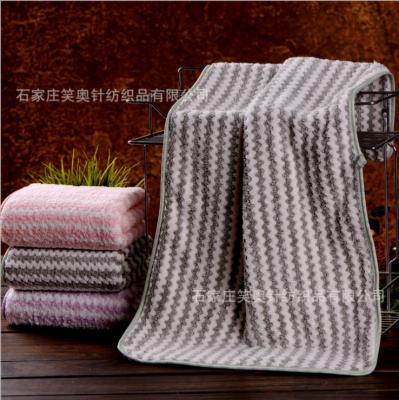 China XIAOAO coral water wavy towel child safe velor water absorption and quick dry towel for sale