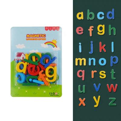 China Intelligence Puzzle Game Toys Magnet Letter Alphabet Stickers 26pcs Developing Plastic Magnetic Lowercase Letters for sale