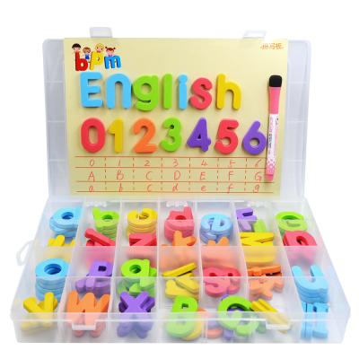 China Teaching Exquisite Plastic Box Game With Magnetic Arabic Numbers Kids Eva Alphabet ABC Gift for sale