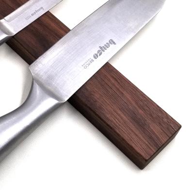 China Cherry Walnut Solid Wooden Industrial Knife Oak Magnet Magnetic Holder with 14inch 16inches 18inches Size for Knives and Fork Holder Storage for sale