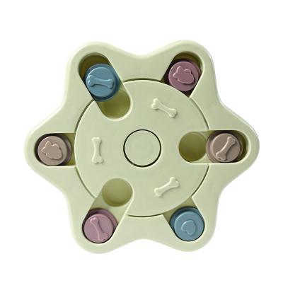 China Sustainable Puzzle Slow Feeder Toy, Puppy Treat Dispenser Bowl, Improve IQ Games Dog Brain Training Bowl for sale