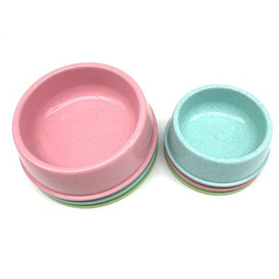 China Viable Plastic Dog Bowl Dish Round Feeder Pet Bowl Foods Container Candy Colored (Medium Size, Random Color) for sale