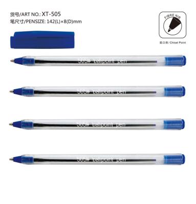 China office writing pen, office cap ball pen, 1400 meters writing length,black or blue ink for sale