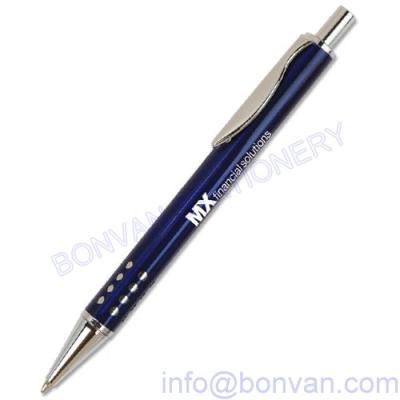 China click metal pen, 24 holes metal pen,click promotional pen for sale