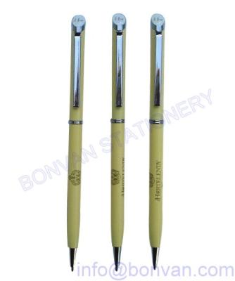 China metal pen with epoxy dome,resin top metal ball pen for sale