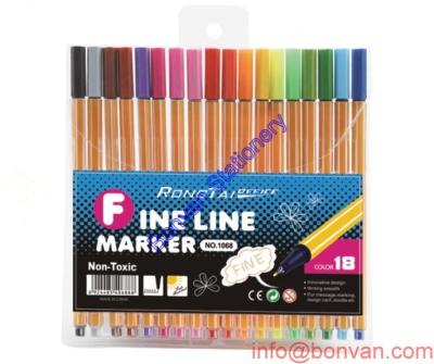 China assorted fine tip Colored Fineliner set,store sale fineliner pen set,gift fineliner set for sale