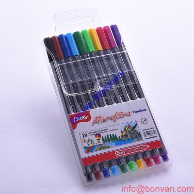 China PVC bag pack Triangle fine liner, ultra fine liner pen set,art drawing Fineliner for sale