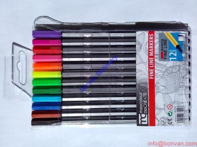 China 24 colors fineliner 0.4mm marco pen multi color pen,water color pen wholesale for sale