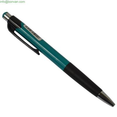 China click advertising pen,promotional printed grip ballpoint pen, logo brand pen for sale