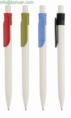 China click promotional white simple pen,white promotional ball point pen, gift promo pen for sale