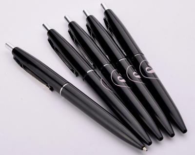 China click hotel ball pen, printed hotel ballpoint pen,black color hotel promotion pen for sale