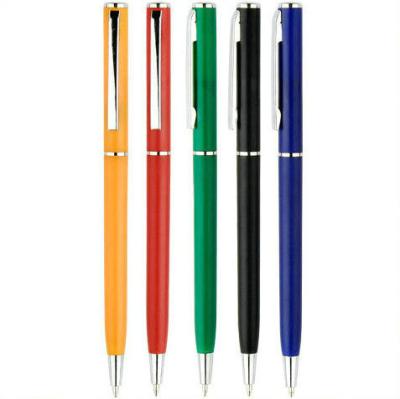 China slim style twist hotel use printed gift logo plastic pen, hotel plastic ballpoint pen for sale