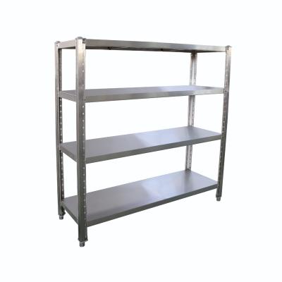 China Building material stores hauling heavy duty 4 layers galvanized steel boltless display stacking storage rack for garage handling shedMaterial equip for sale