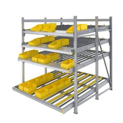 China Factory transporting fifo china storage shelving gravity carton flow rack by roller handling equipment parts rackingMaterial for sale